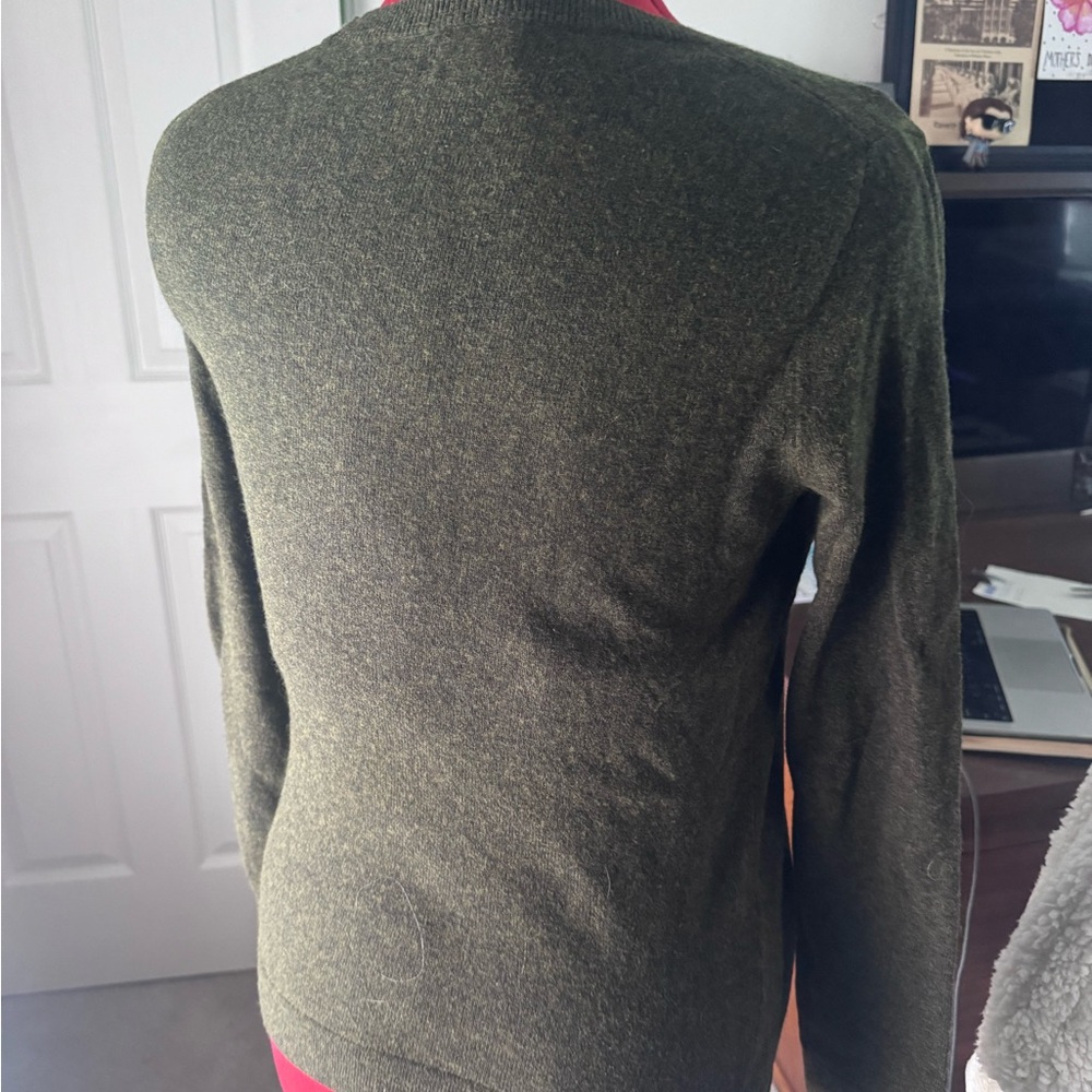 J. Crew Olive Green Crew Neck Sweater